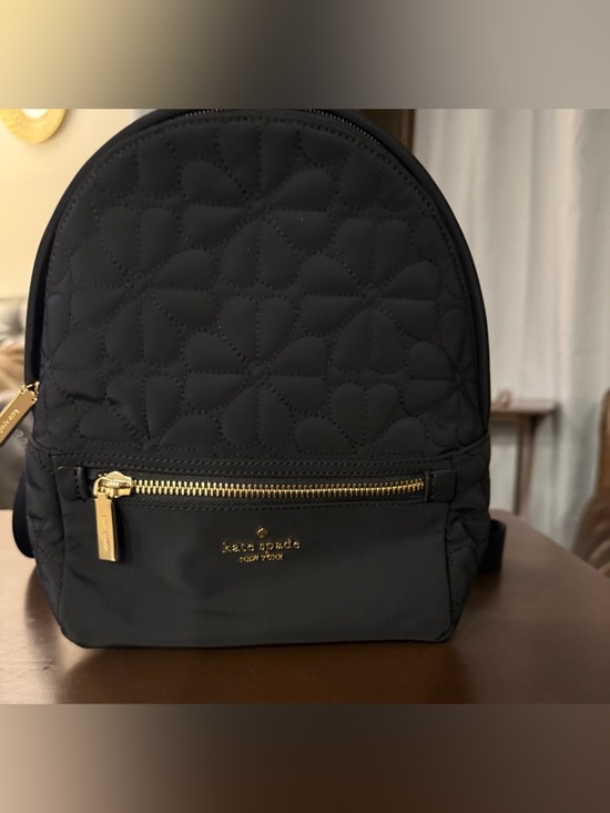 kate spade Handbags - Kate Spade  Black Quilted Mini Backpack with Gold Hardware